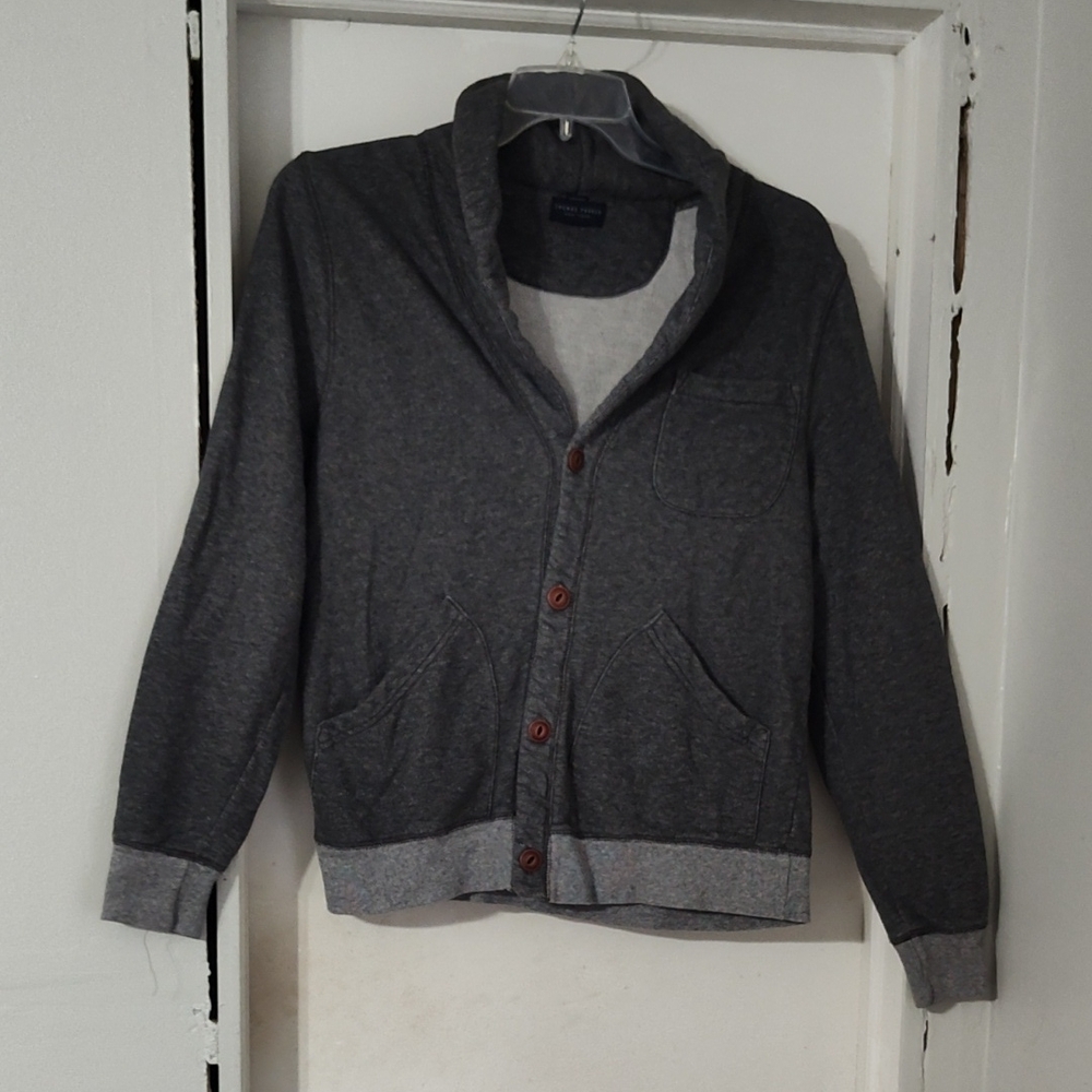 Cozy Gray Button-Up Cardigan